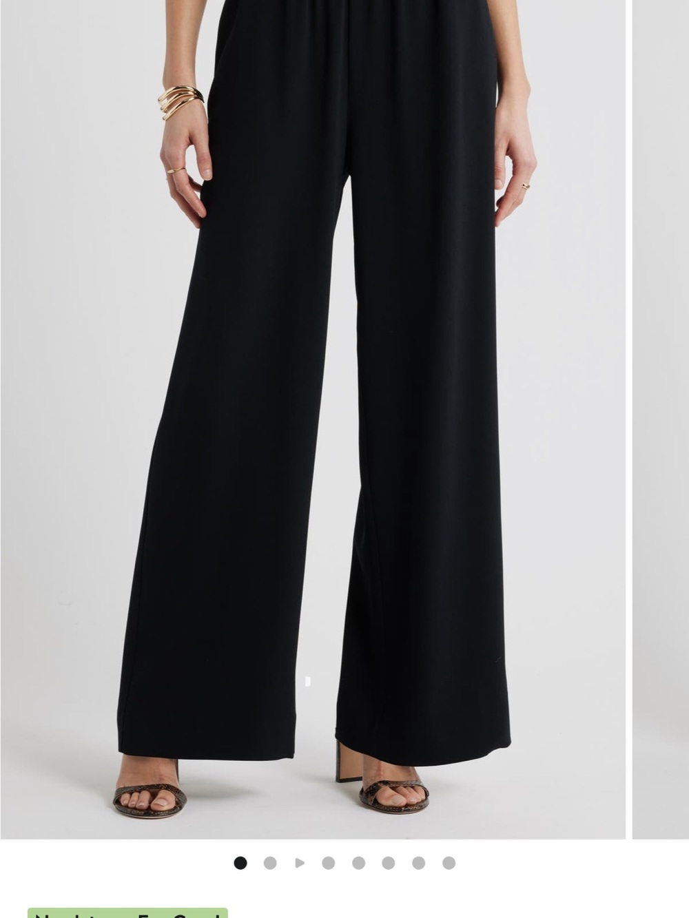 Nordstrom Black Wide-Leg Palazzo Trousers